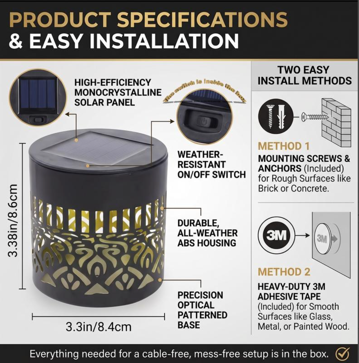 LumaMandala™ Solar Projector Light
