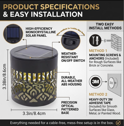 LumaMandala™ Solar Projector Light